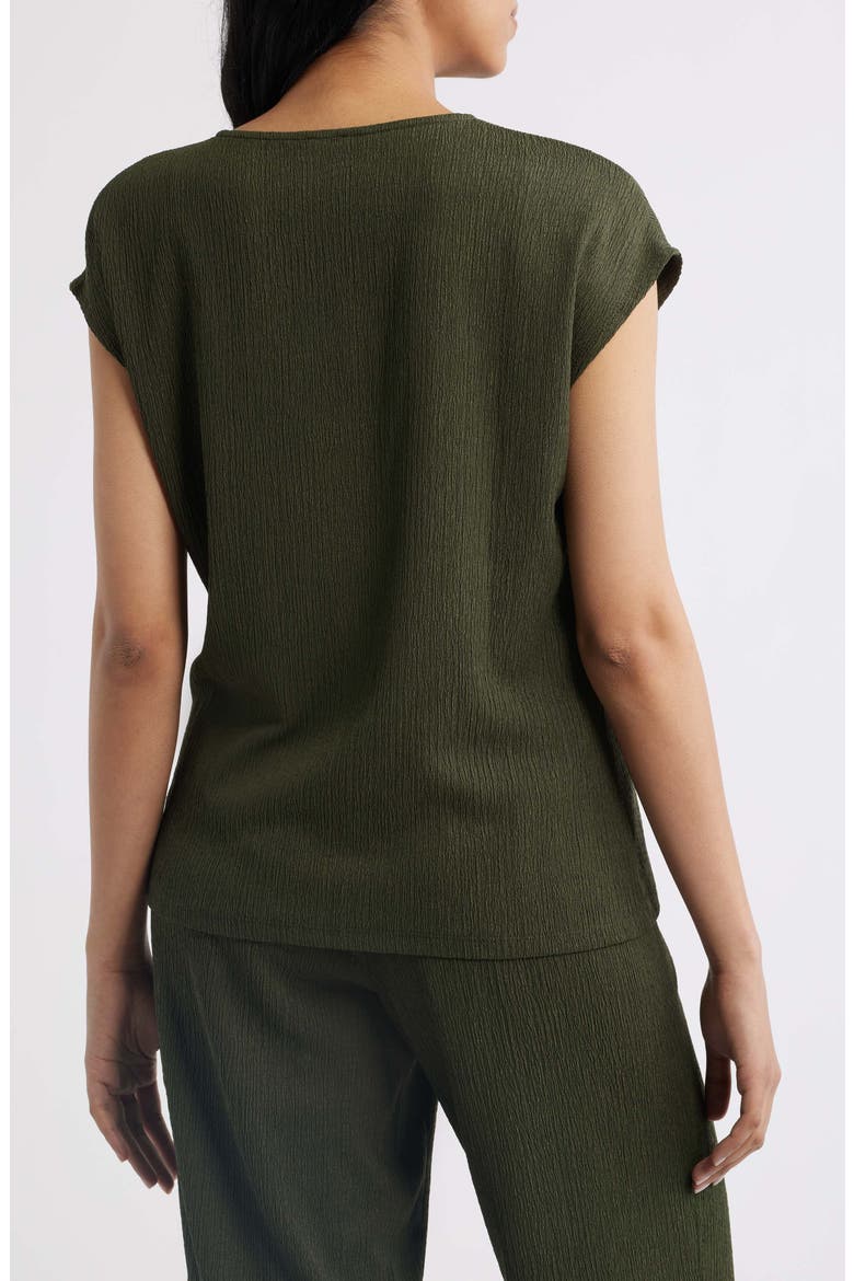 Textured Keyhole Top, Alternate, color, DARK BAY LEAF