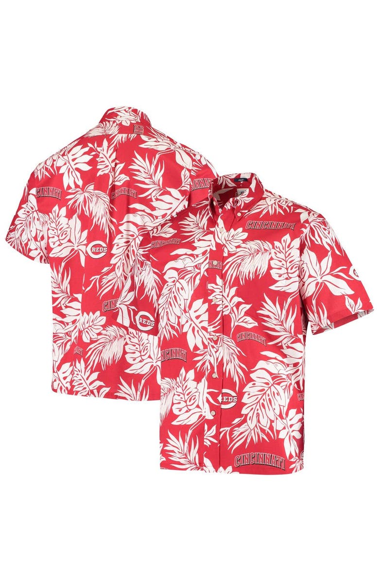 Reyn Spooner Men's Reyn Spooner Red Cincinnati Reds Aloha Button-Down Shirt, Main, color, 