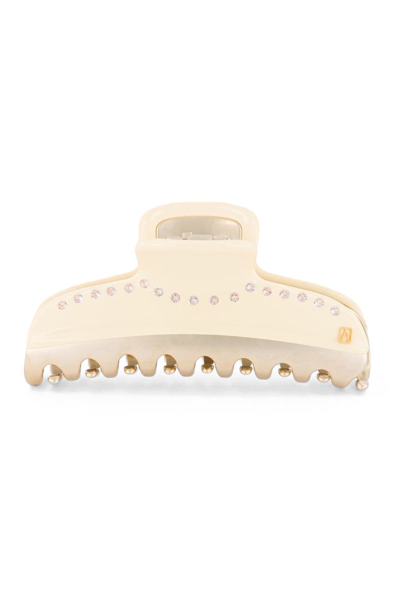 Vendome Large Crystal Hair Claw Clip, Main, color, Ivory