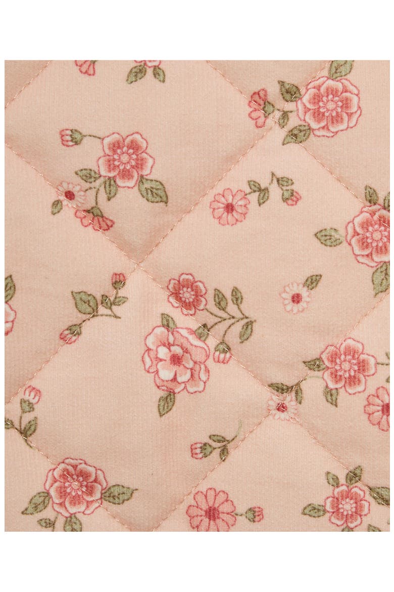 Set of 3 Pink Blossoms Rib Top, Knit Pants & Floral Quilted Jacket, Alternate, color, PINK