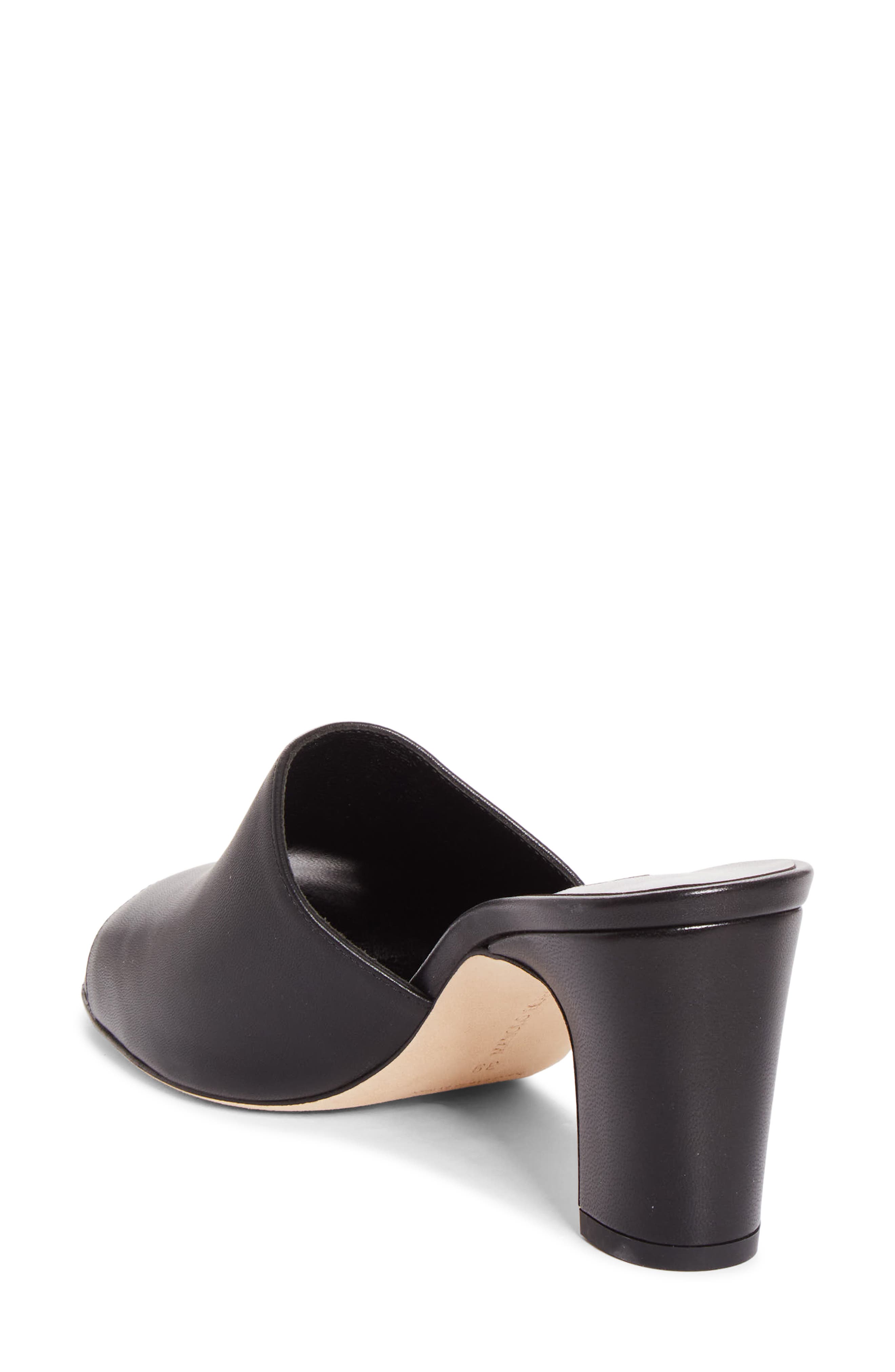 Manolo Blahnik Rapallarbar Block Heel Slide Sandal, Alternate, color, Black
