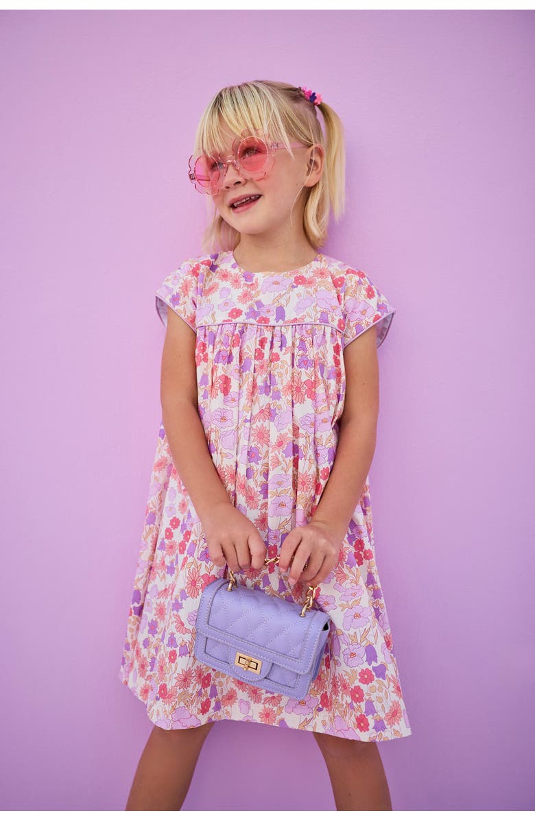 BISBY Kids' Floral Charlotte Dress, Alternate, color, Lavender Lisle