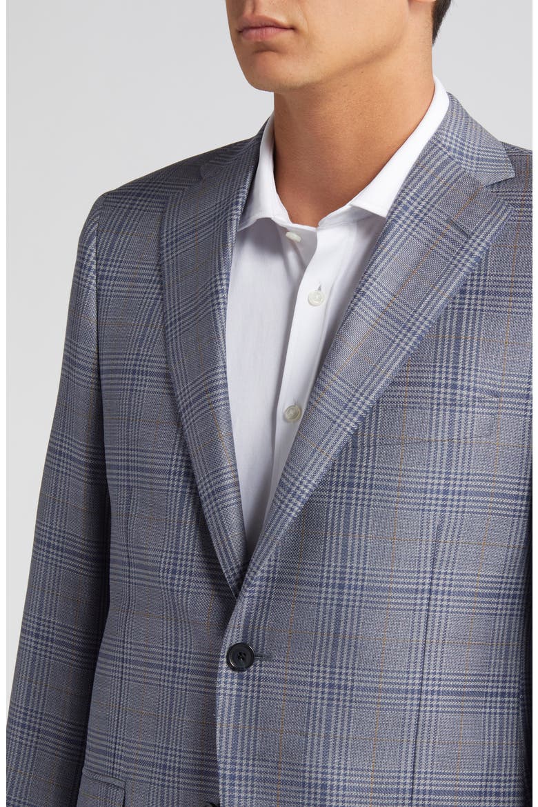 Plaid Wool Blend Sport Coat, Alternate, color, BLUE