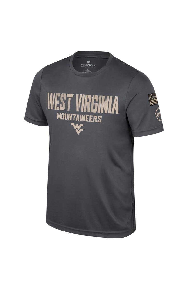 COLOSSEUM Men's Colosseum Charcoal West Virginia Mountaineers OHT Military Appreciation  T-Shirt, Alternate, color, 