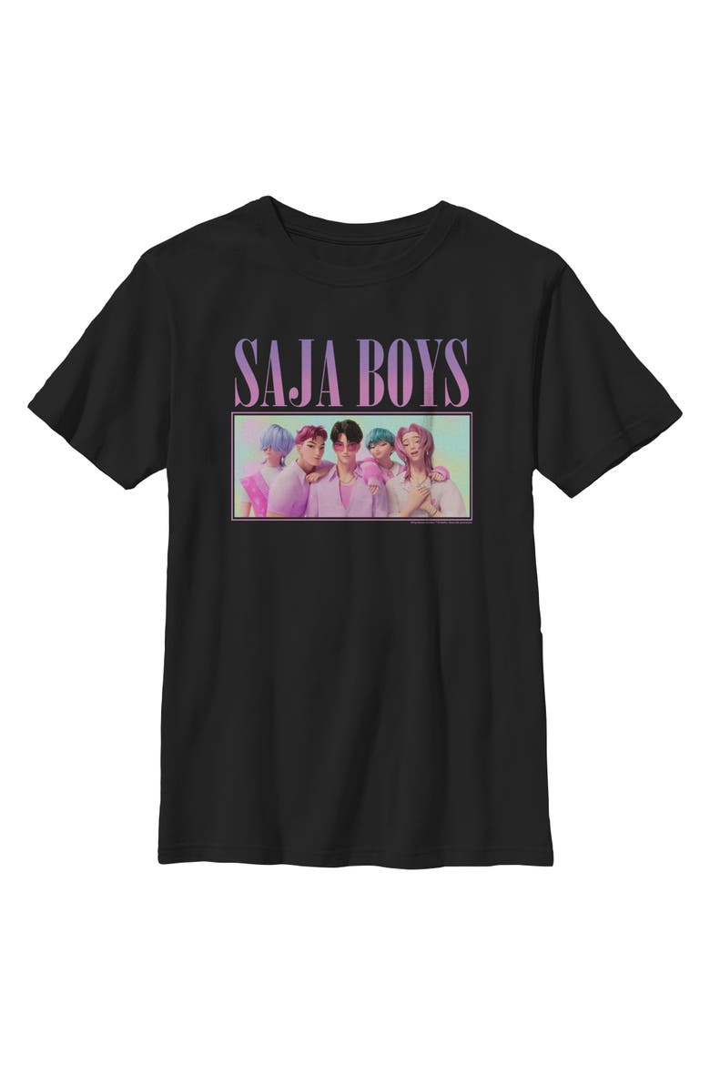 Boys' Saja Boys' Group Shot Graphic Short Sleeve T-Shirt, Main, color, Black
