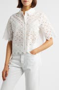 FRAME The Deco Cotton Eyelet Button-Up Shirt