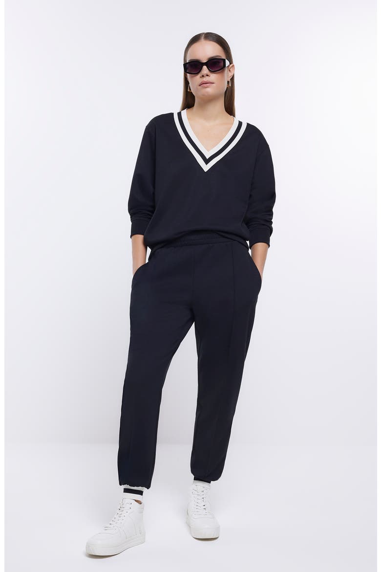 Tipped Cuff Joggers, Alternate, color, BLACK