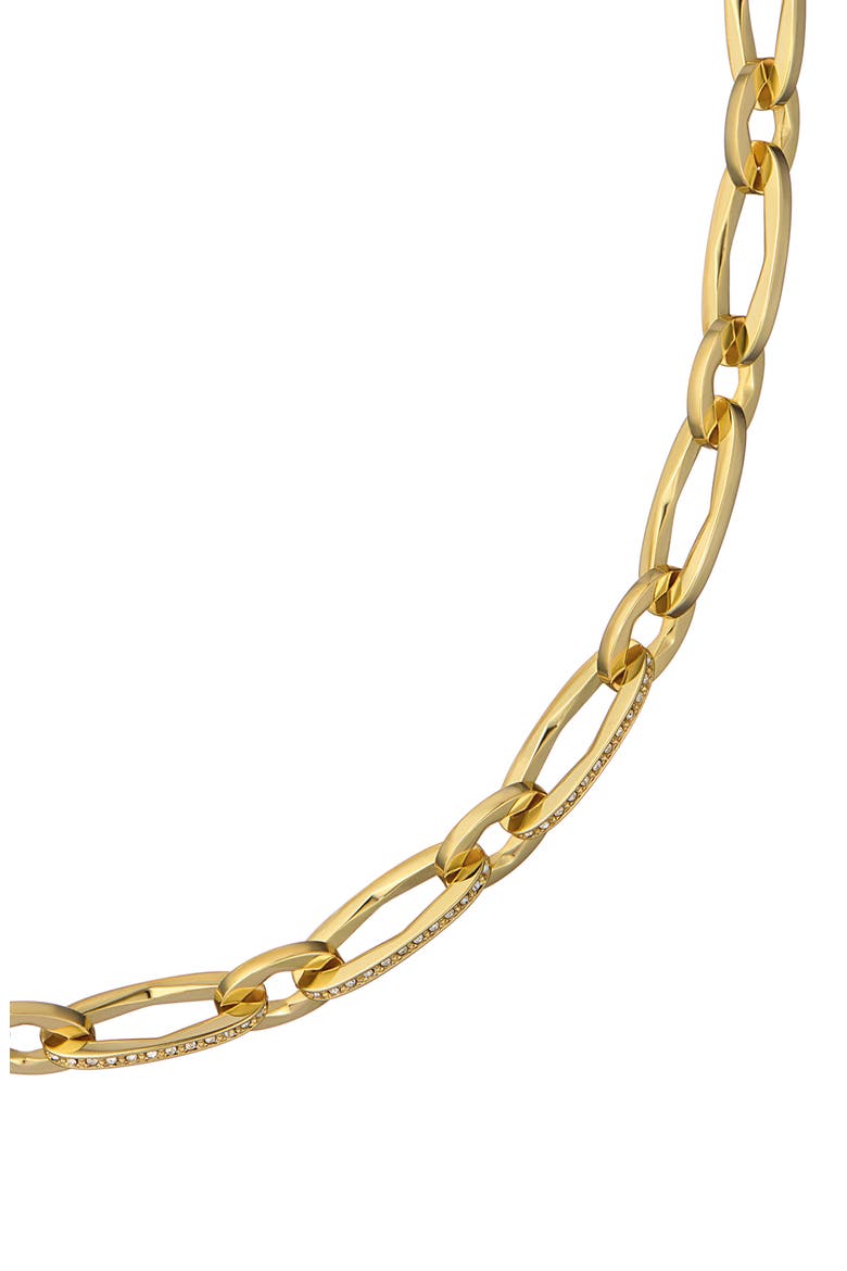 Shiya Crystal Shimmer Chain Necklace, Alternate, color, GOLD TONE / CLEAR CRYSTAL