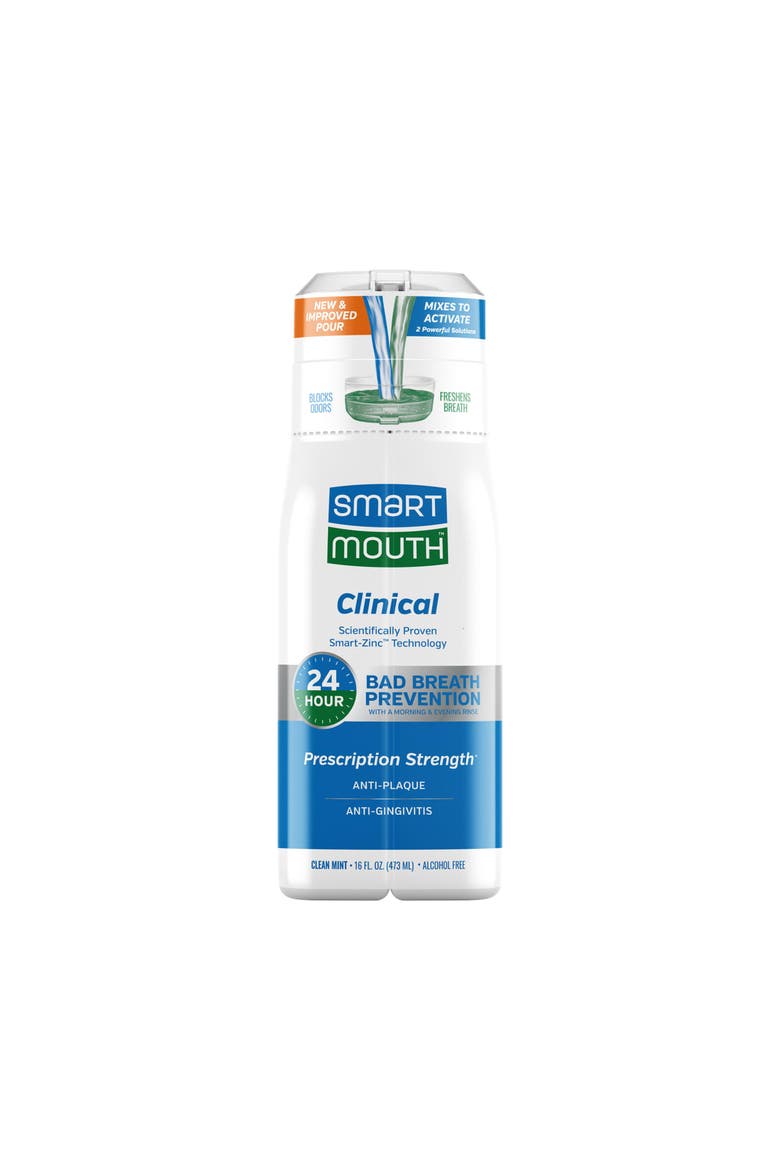 Clinical Zinc Activated Mouthwash Anti-Plaque Anti-Gingivitis 16 fl oz 16 fl oz, Main, color, Clean Mint