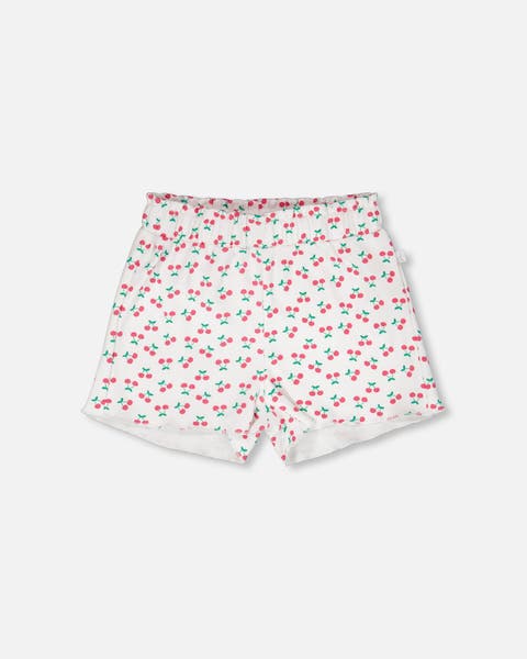 Elastic Waist Rib Cherries Shorts (Toddler, Little Kid & Big Kid)