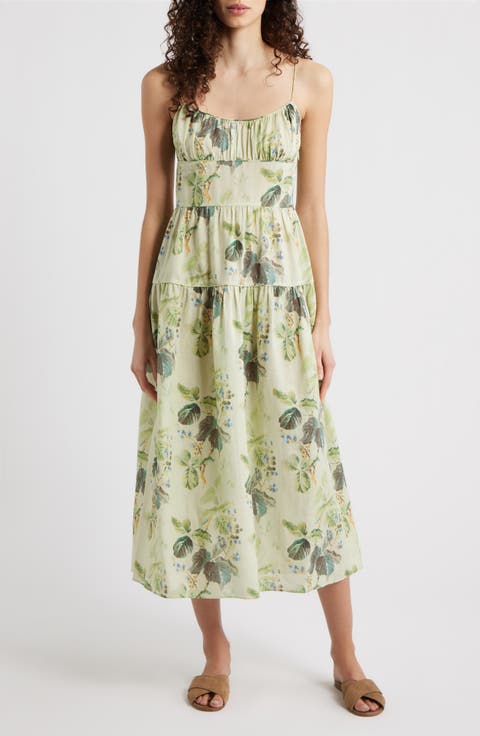 Benoit Floral Print Sleeveless Maxi Dress