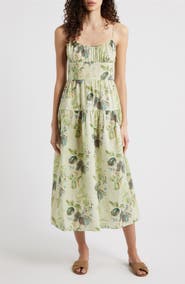 DÔEN Benoit Floral Print Sleeveless Maxi Dress
