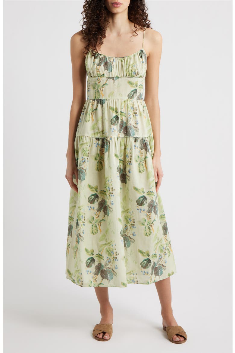 floral sleeveless maxi dress Floral A-Line Sleeveless Maxi Dress