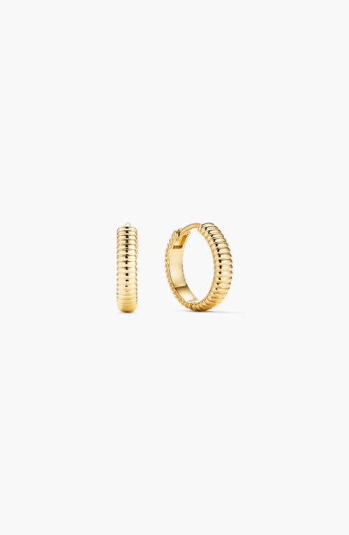 Mejuri Modern Textured Hoop Earrings In 18k Gold Vermeil