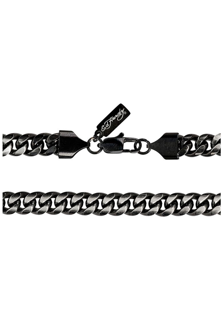 Men's Curb Chain Bracelet, Alternate, color, BLACK