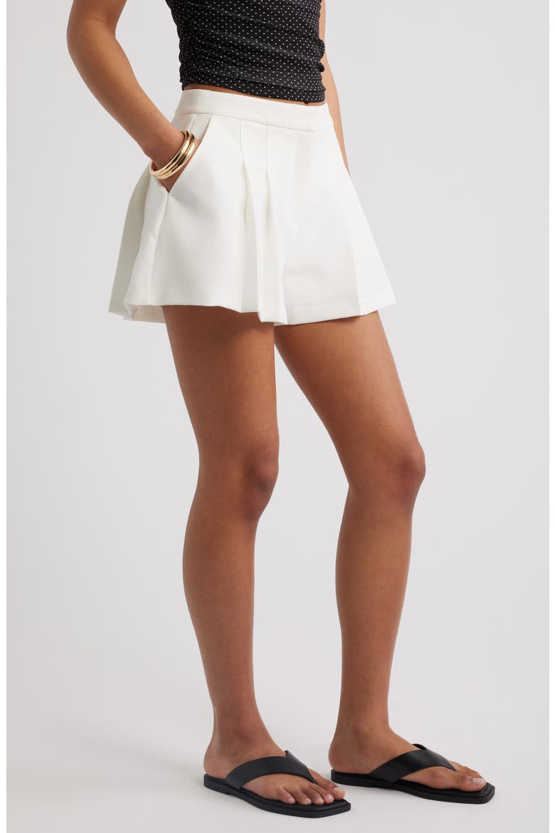 The Icon Pleated Shorts, Alternate, color, IVORY