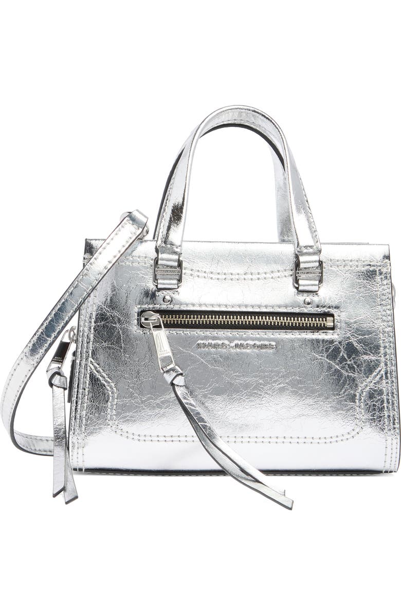 Marc Jacobs Small Crinkle Cruiser Metallic Satchel, Main, color,