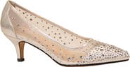 LADY COUTURE Rhinestone Kitten Heel Pump