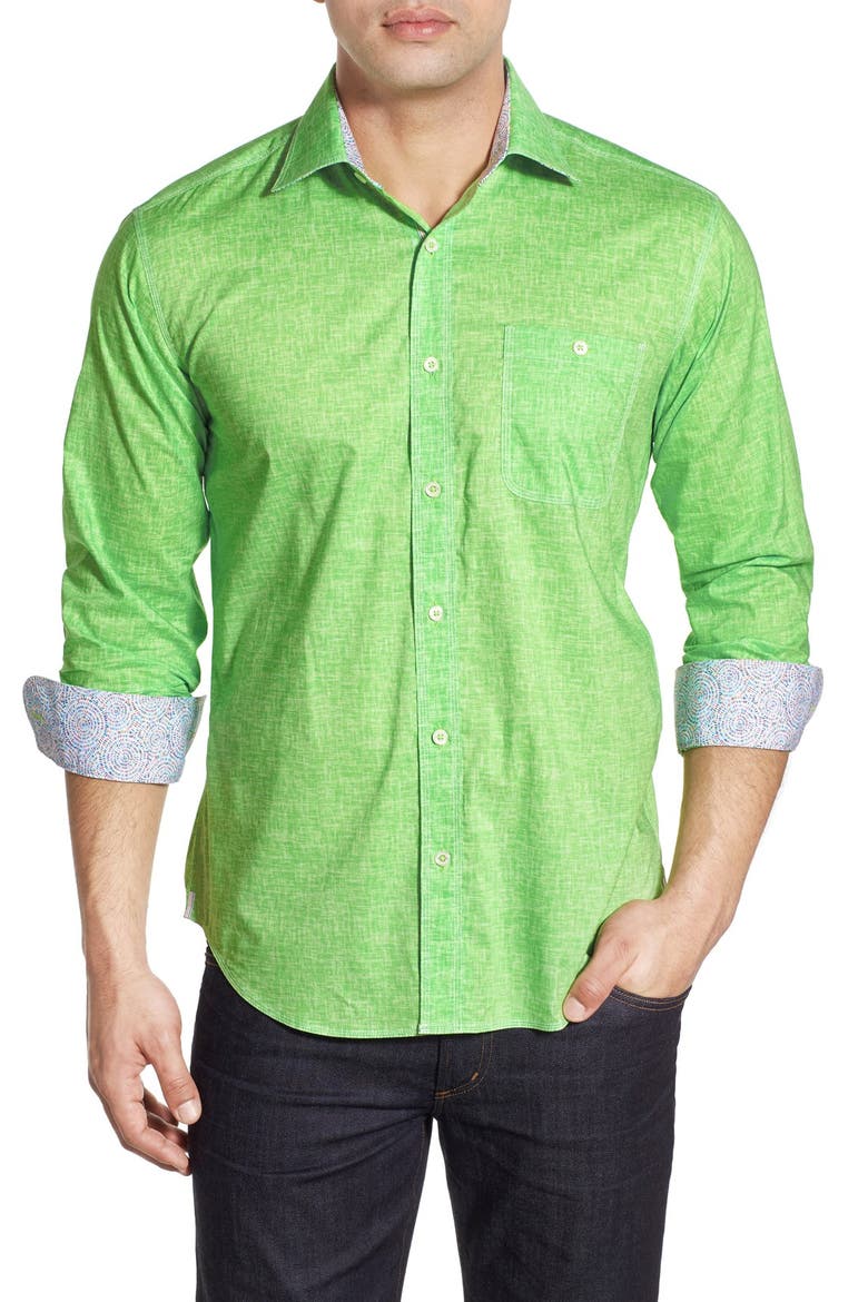 Shaped Fit Sport Shirt, Main, color, PARADISE