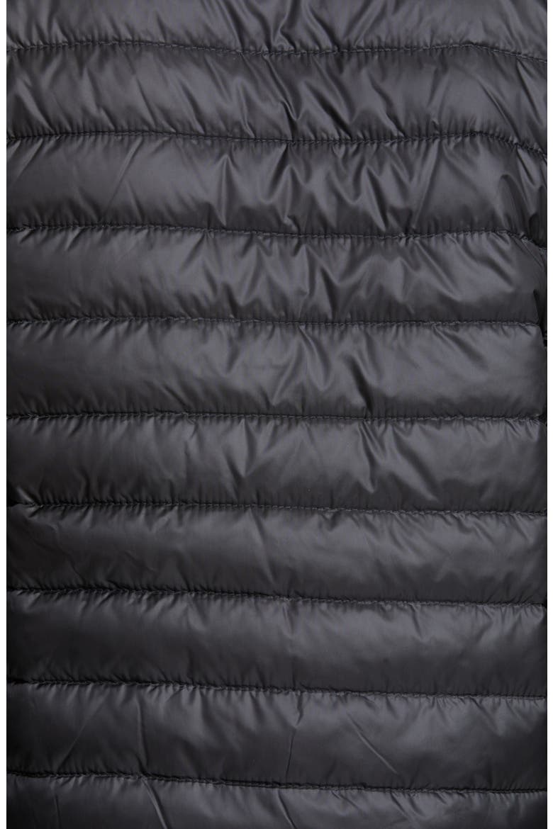 Quilted Down & Wool Short Jacket, Alternate, color, BLACK