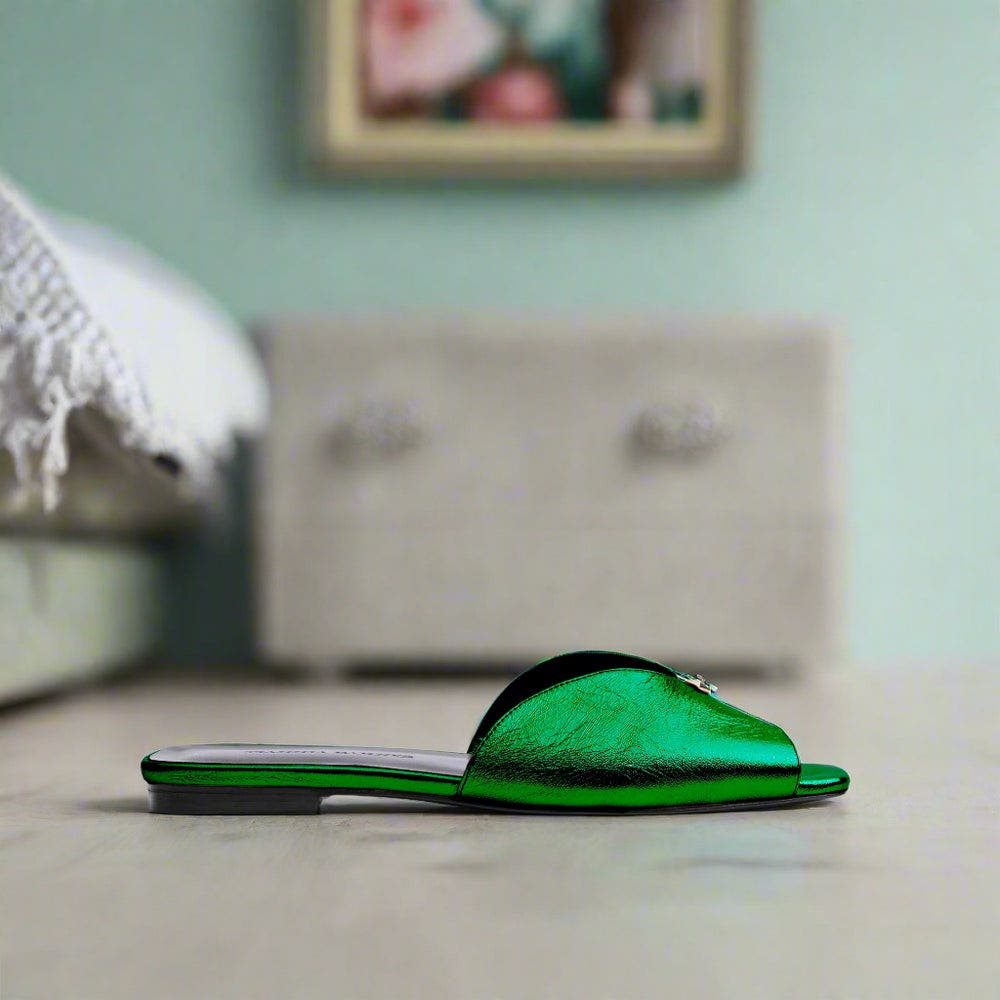 Taylor Slide, Alternate, color, Metallic Green