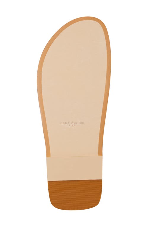 Marc Fisher Ltd Strappy Leather Flat Toe-ring Sandals In Metallic Gold