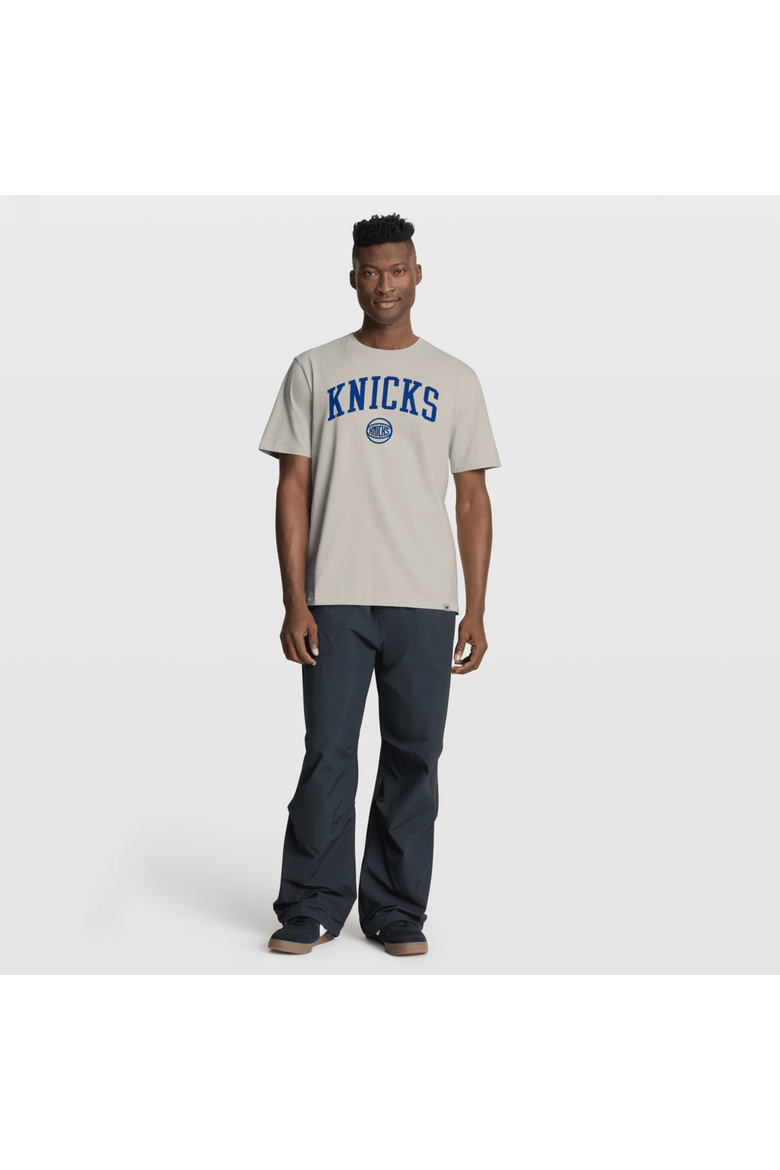 Men's Fanatics  Cream New York Knicks Crossover Collection Pull Up Jumper Shot Premium T-Shirt, Alternate, color, Cream