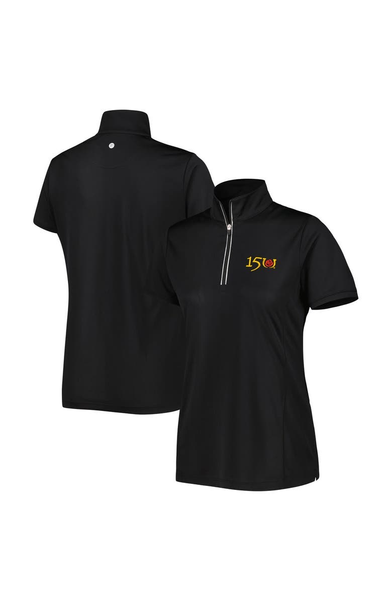EP NEW YORK Women's EP New York Black Kentucky Derby 150 Quarter-Zip Mock Neck Polo, Alternate, color, 
