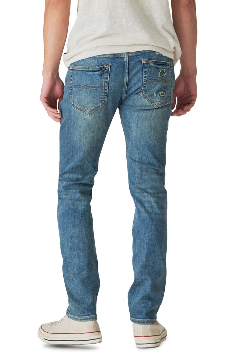 Lucky Brand 110 Advanced Stretch Ripped Slim Fit Jeans, Alternate, color, 