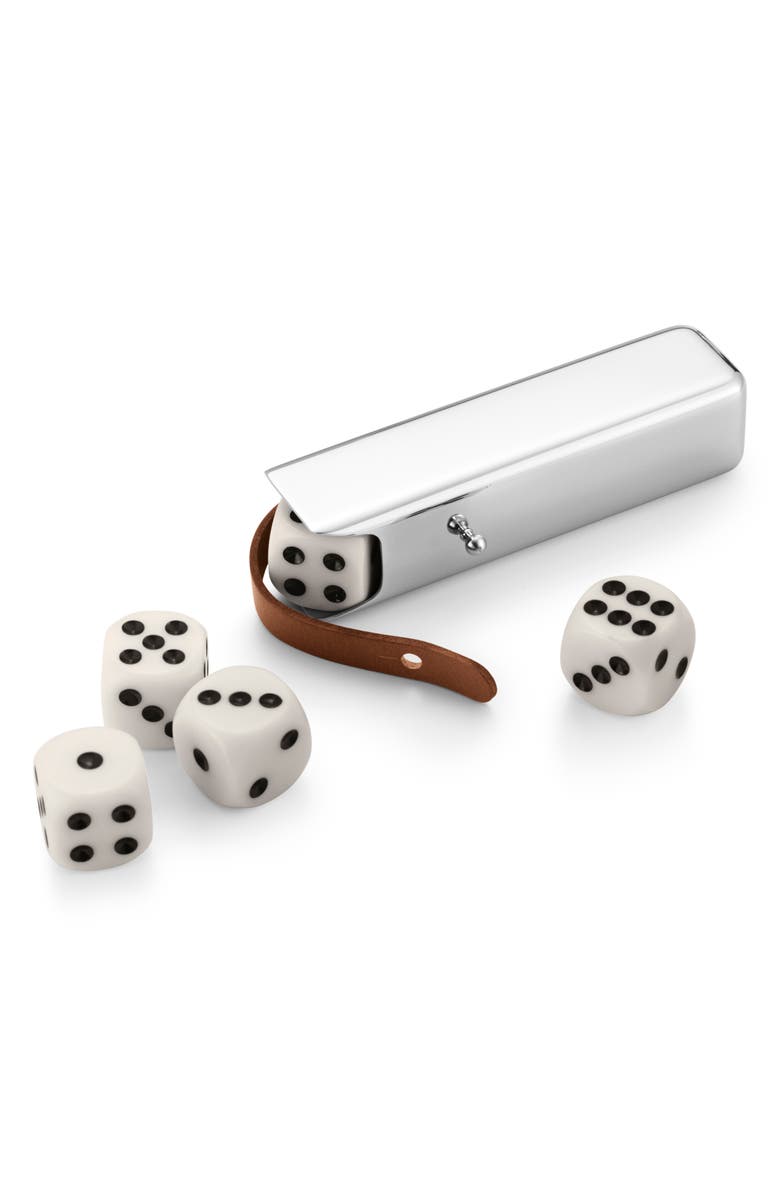 Georg Jensen SKY Travel Dice Cup & Dice, Alternate, color, Stainless Steel