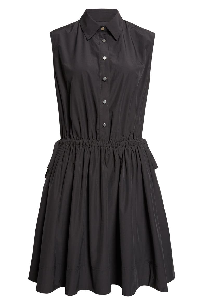Tristan Sleeveless Shirtdress, Alternate, color, BLACK