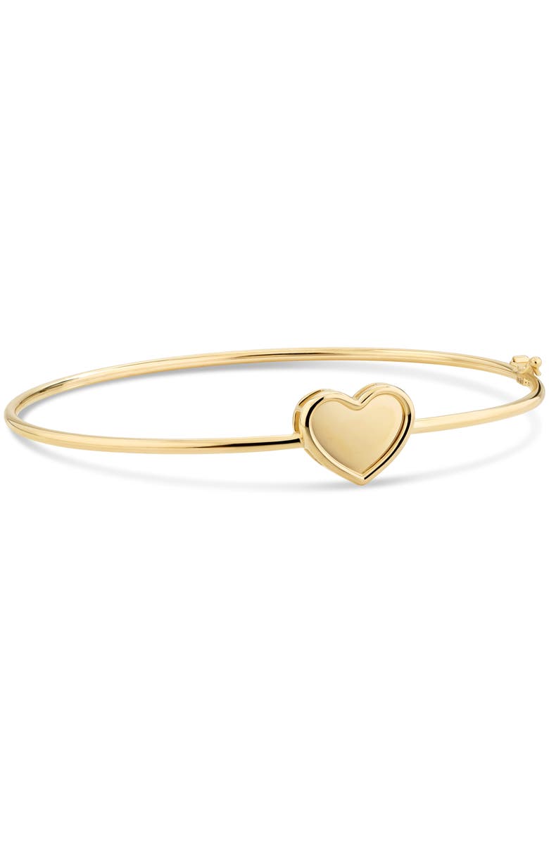 DEVATA Sweet Heart Bangle Bracelet in 14K Gold, 13mm, Main, color, Yellow Gold