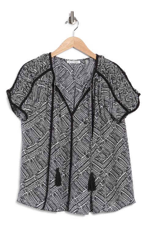 The Juliana Print Silk Top