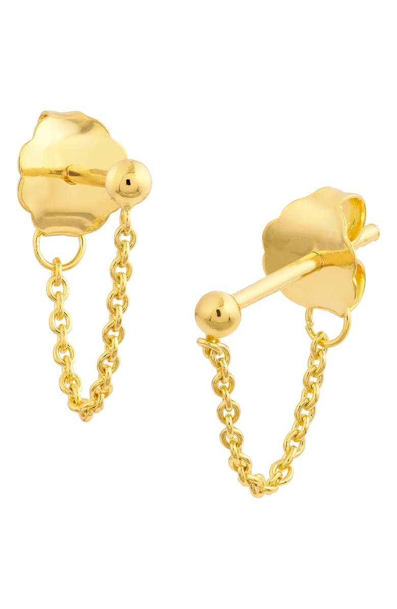 HAWLEY ST 14K Gold Cable Chain Drop Earrings, Main, color, 