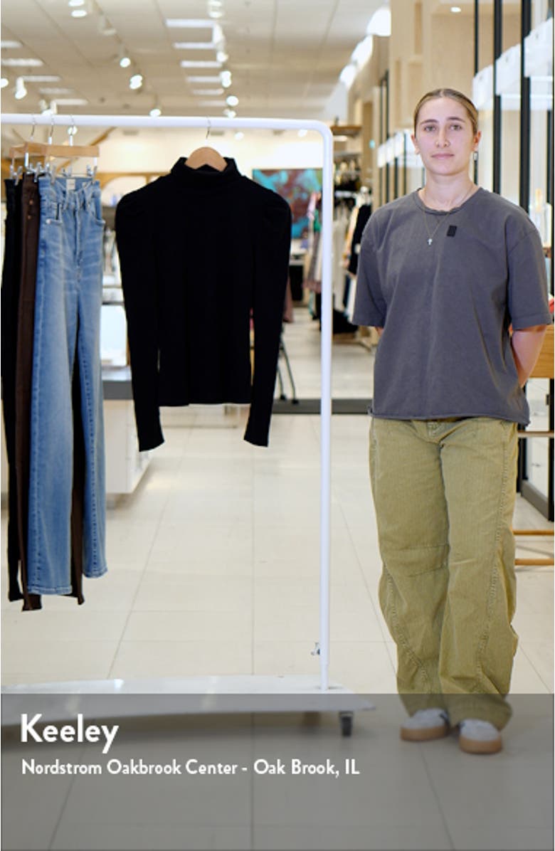 Gathered Sleeve Turtleneck Top, sales video thumbnail