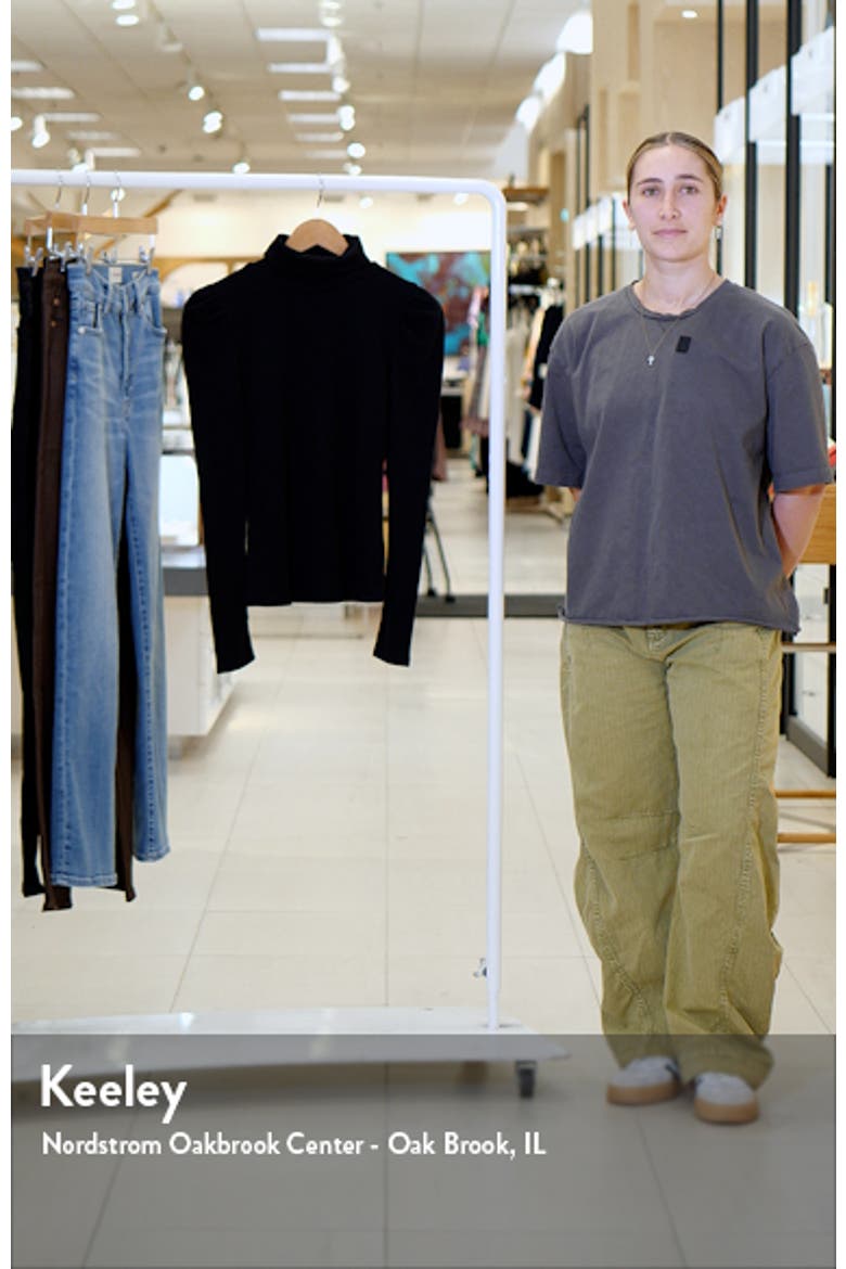 Gathered Sleeve Turtleneck Top video