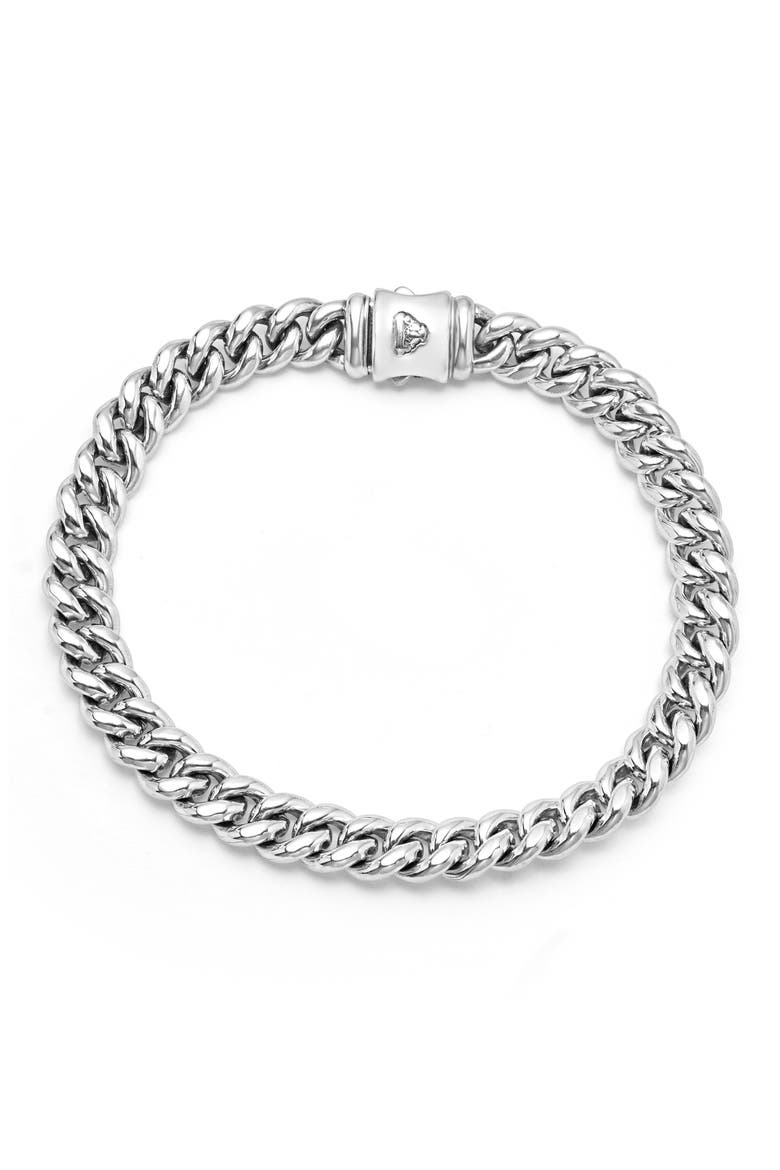 Men's Anthem Sterling Silver Curb Chain Bracelet, Alternate, color, SILVER