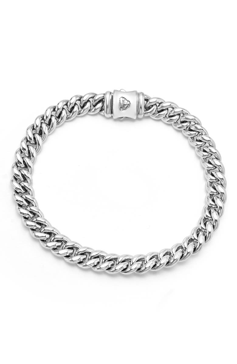 LAGOS Men's Anthem Sterling Silver Curb Chain Bracelet, Alternate, color, Silver