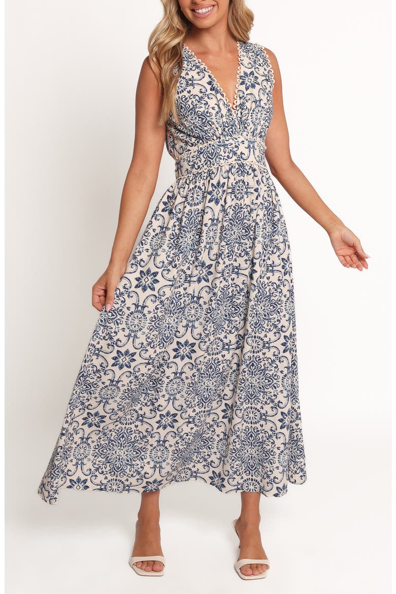 Elysia Azalea Sleeveless Midi Dress, Main, color, AZALEA MOSAIC