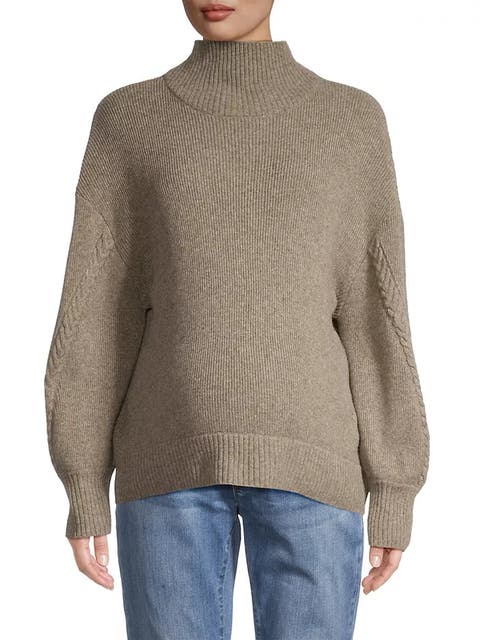 Crystal Mock Neck Sweater