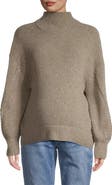Emilia George Crystal Mock Neck Sweater