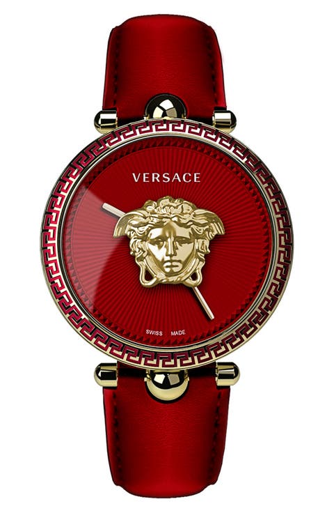 Palazzo Empire Leather Strap Watch, 39mm