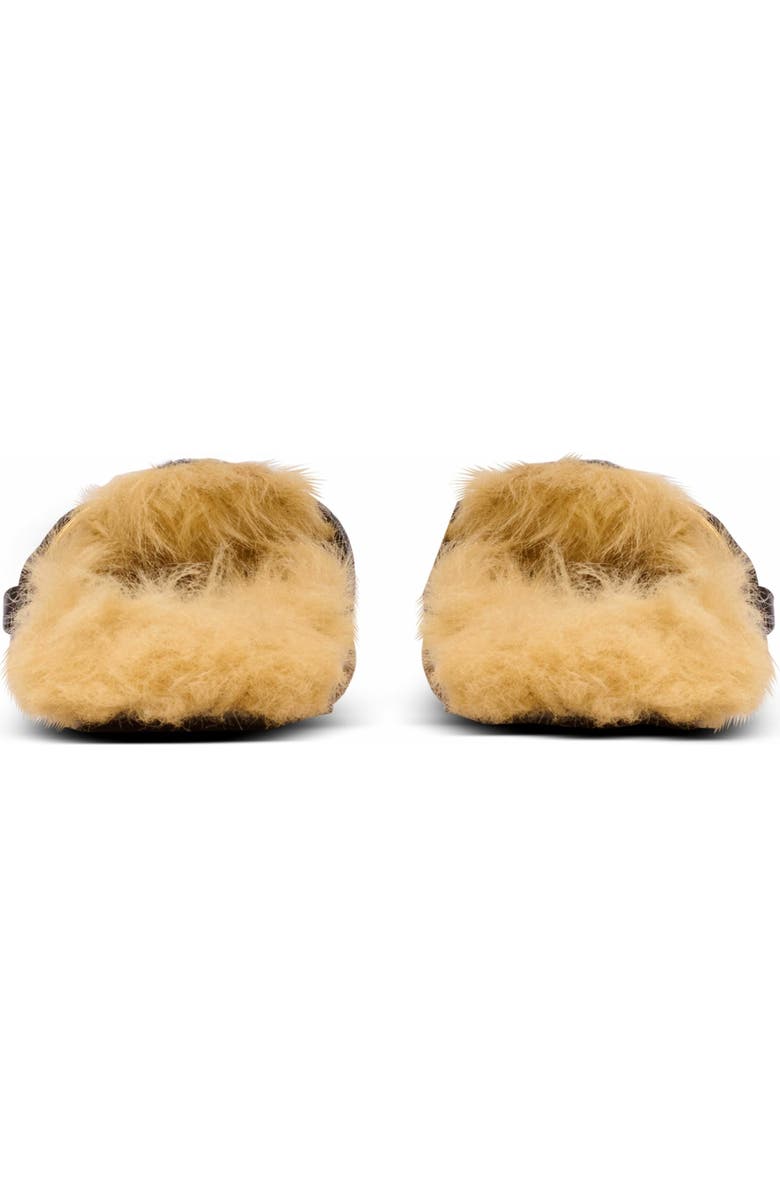 Balmain Anthem Leopard Print Ponyskin Leather And Faux Fur Mules, Alternate, color,