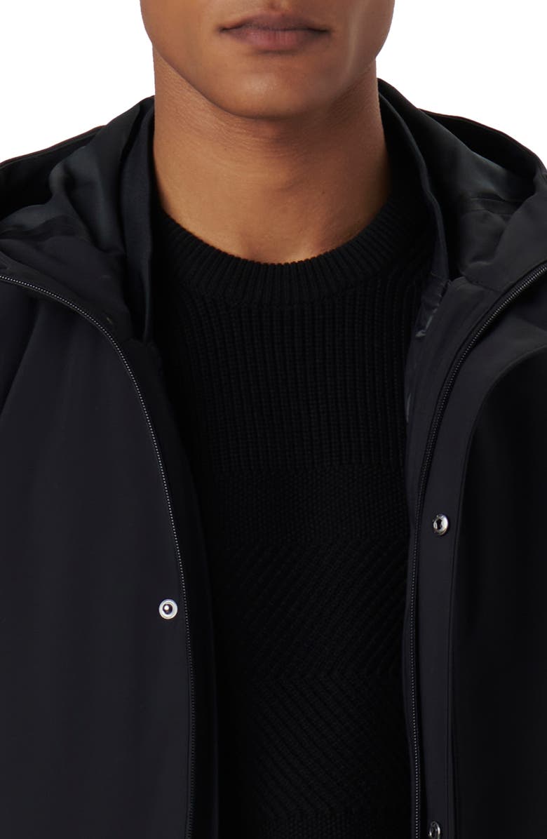 Bugatchi Full Zip Hooded Bomber Jacket, Alternate, color, 