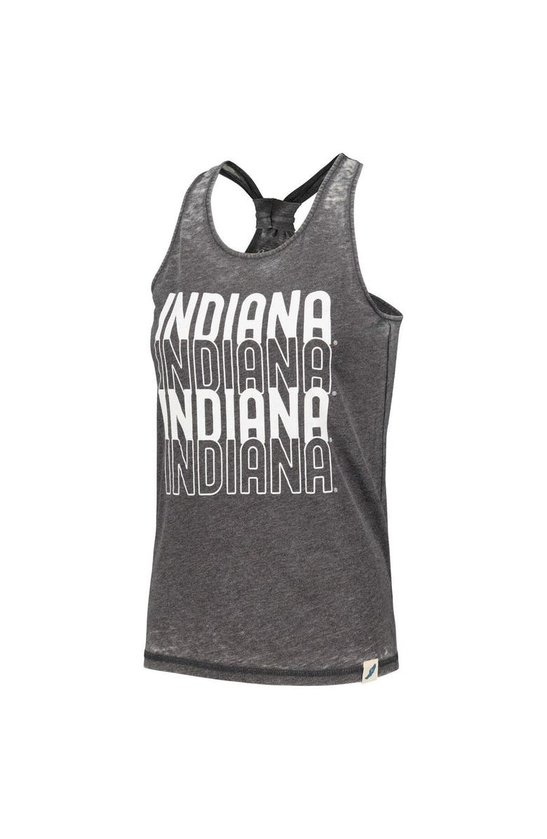 LEAGUE COLLEGIATE WEAR Women's League Collegiate Wear Black Indiana Hoosiers Stacked Name Racerback Tank Top, Alternate, color, Black