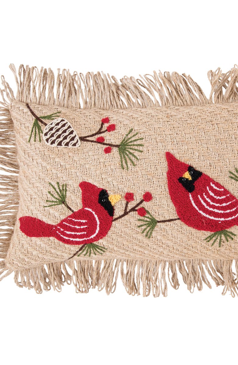 C&F Home Cardinals Applique Small/Petite Accent Pillow, 10" x 16", Alternate, color, Brown