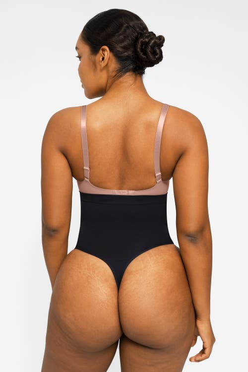 Shapellx Eco Contour Seamless Shaping Panty In Jet Black