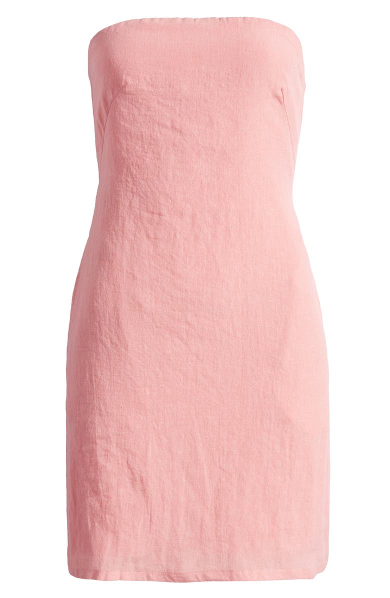 Sophie Rue Marja Strapless Linen Dress, Alternate, color, 