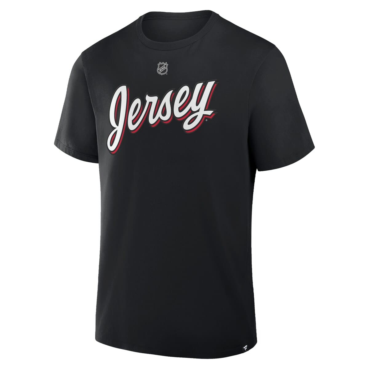Men's Fanatics Jack Hughes Black New Jersey Devils Authentic Stack Name & Number T-Shirt - image 2