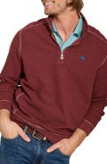 Tommy Bahama Montego Bay Textured Cotton & Lyocell Half Zip Pullover